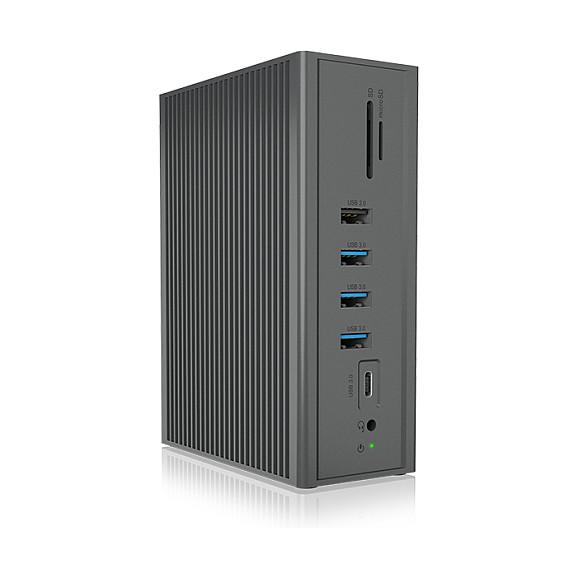 Docking Station ICY BOX IB-DK2262AC / 6x USB-A / 2x USB-C / 2x HDMI / VGA / Gigabit Ethernet / SD & microSD / USB-C PD 55W – Hiri - 5