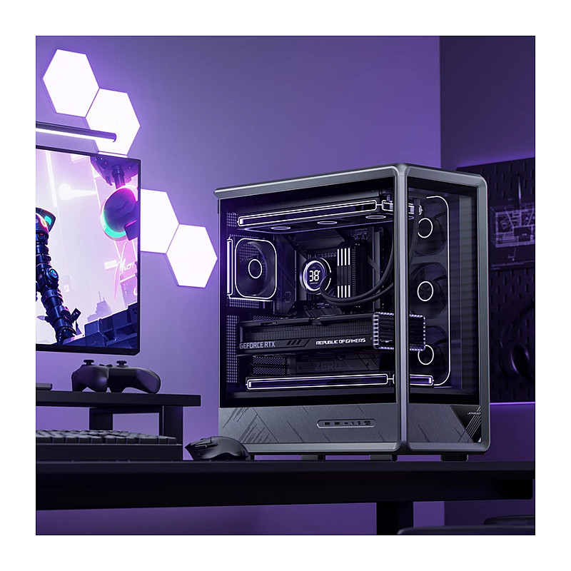 Kasë PC Jonsbo D401 / Midi Tower / ATX / Tempered Glass - Zezë - 3