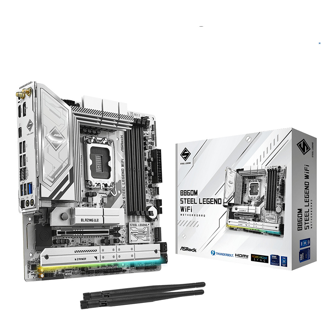 Pllakë Amë ASRock / B860M Steel Legend WiFi / 1851 / mATX / HDMI-DP / DDR5 - 6