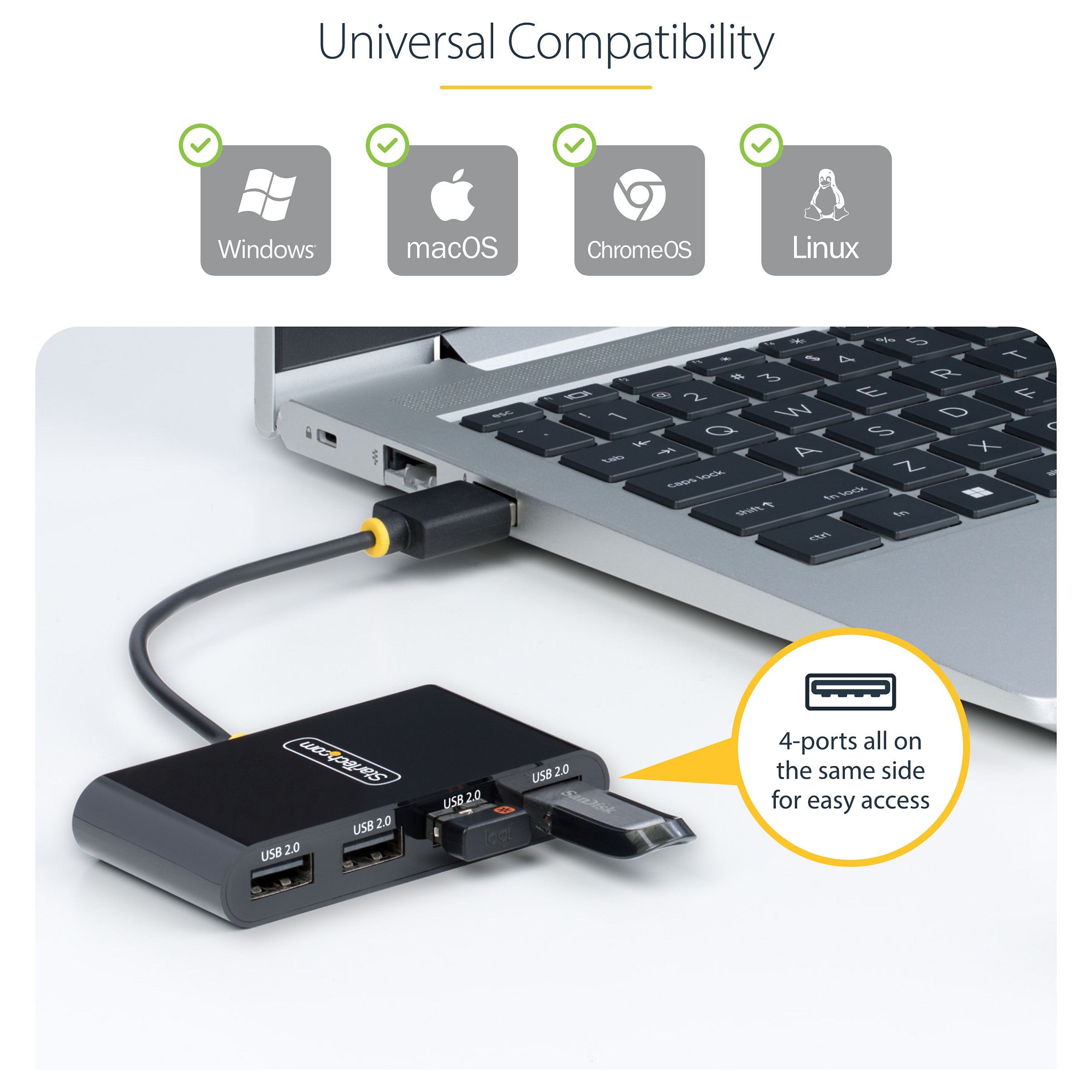 Hub StarTech ST4200MINI2 USB-A to 4x USB-A - 11
