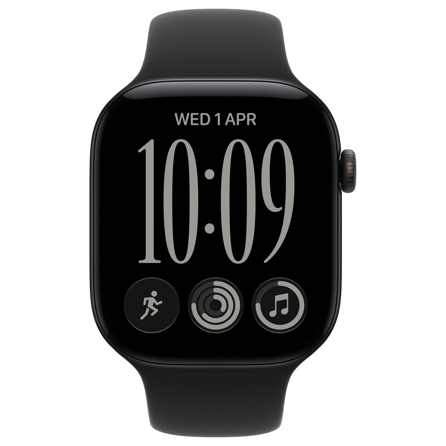 Apple Watch Series 12, 46mm, GPS + Cellular, Black Aluminium, Black Sport Band - S/M - 2