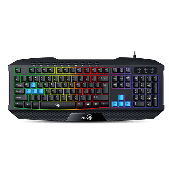 Tastierë Gaming Genius Scorpion K215 / Wired / USB / RGB Backlight (7 Colors) / Spill-Resistant / Full-Size – Zezë
