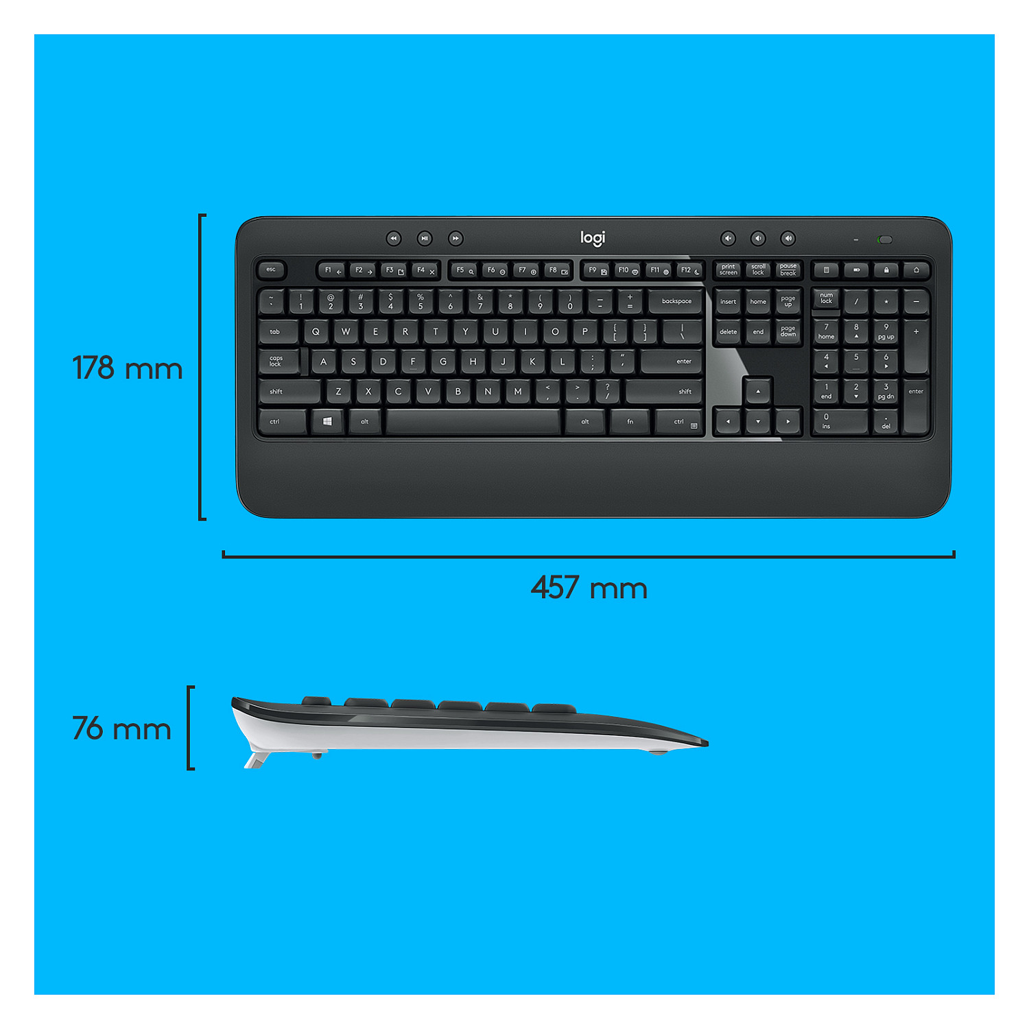 Combo (Tastierë & Maus) Logitech MK540 Advanced 2.4 GHz - 12