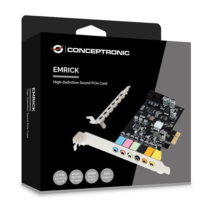 Karta e Zërit Conceptronic EMRICK15B / PCI Express x1 / 7.1 Kanal / S/PDIF / 24-bit / 192kHz - 3