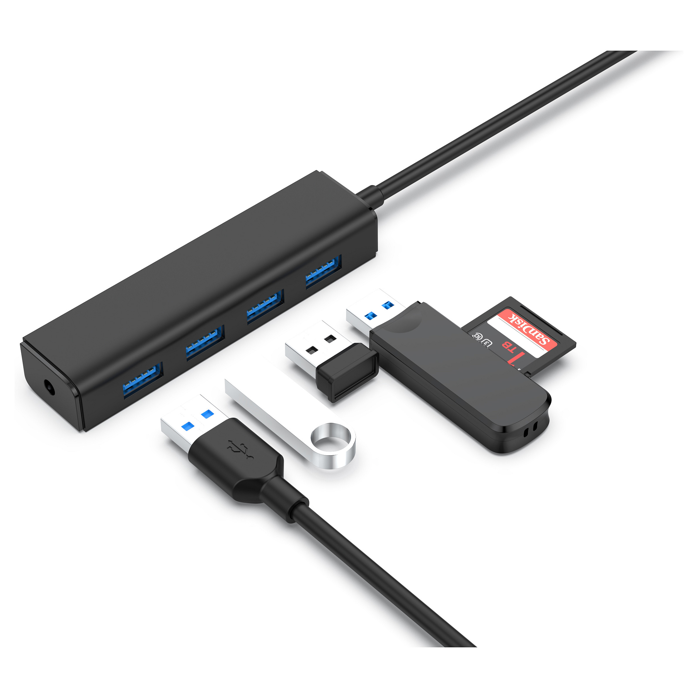 HUB Conceptronic / 4‑Port / USB‑A 3.0 → 4x USB‑A 3.0 / Bus‑Powered – Zezë - 3