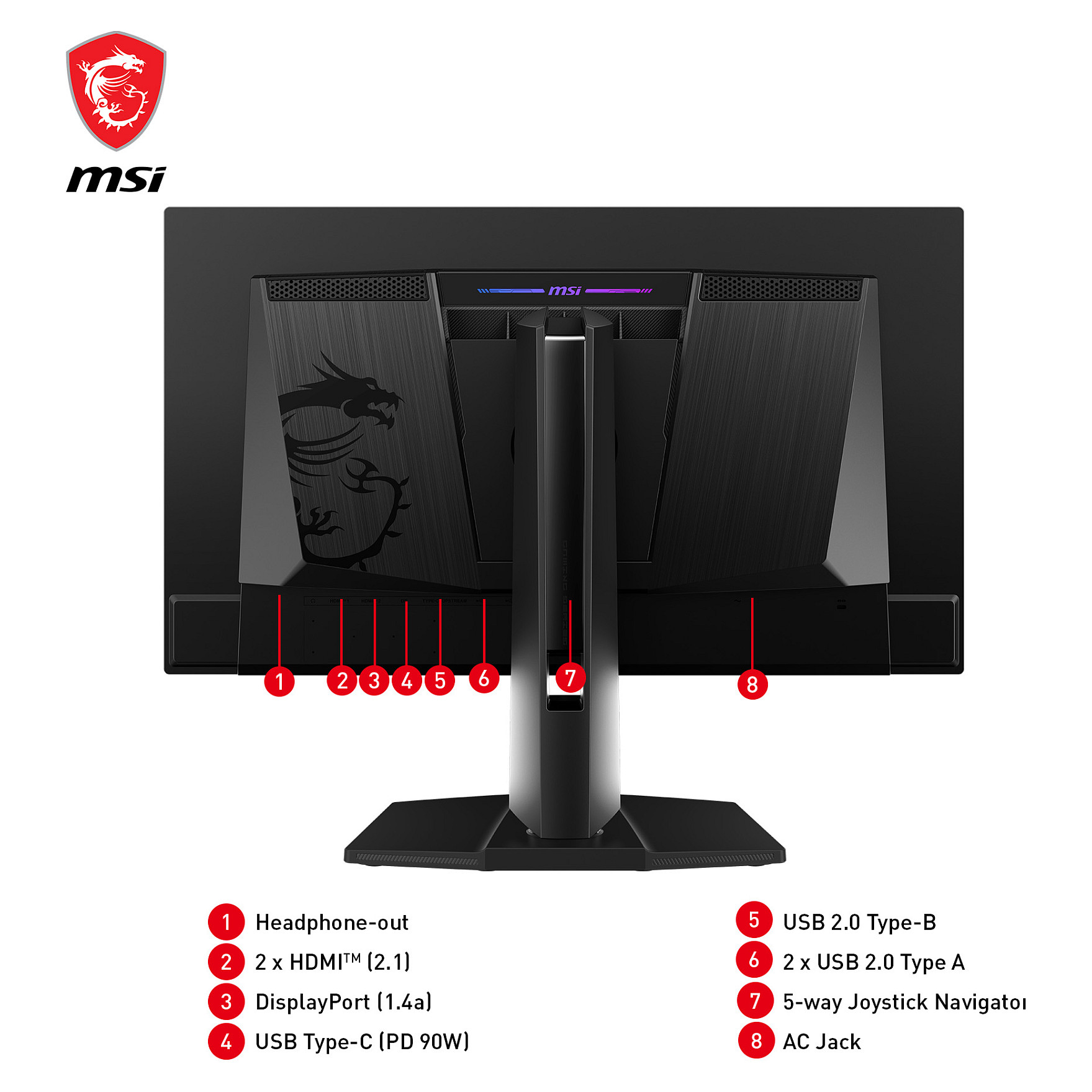 Monitor Gaming MPG 271QRXDE / 26.5"/ Wide Quad HD QD-OLED / 360Hz / 1ms / USB+HDMI+DP - Zezë - 6