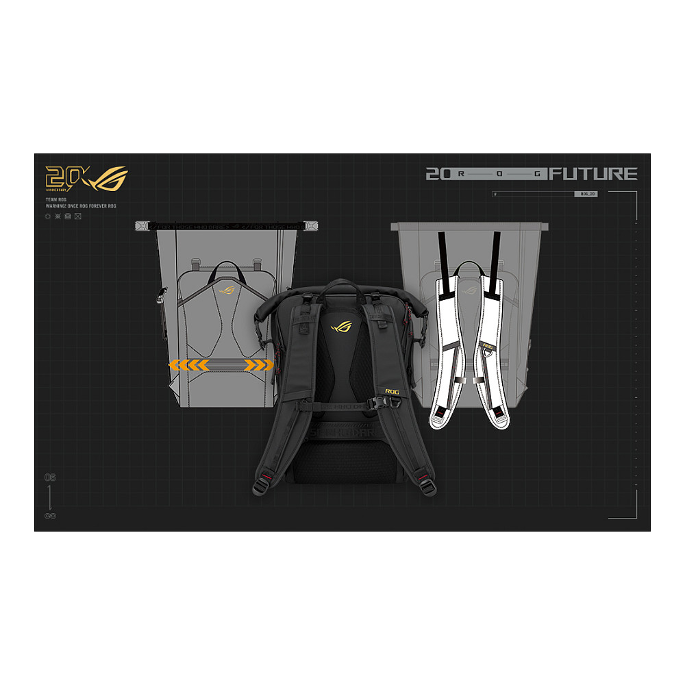 Çantë ASUS ROG SLASH Edition 20 / 18" / 26L / Roll-Top / FIDLOCK / Water-Repellent - Zezë - 15