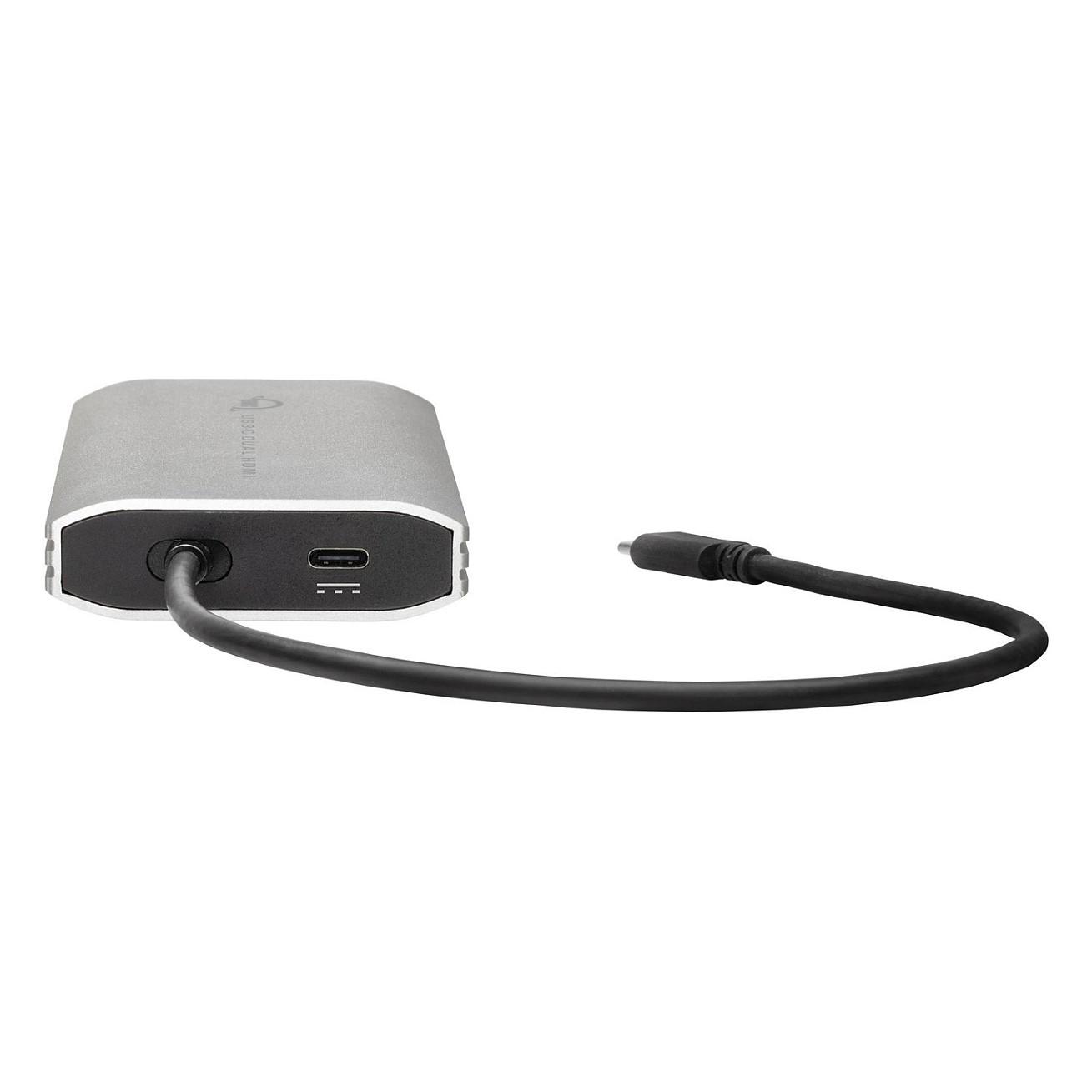 Adapter Video OWC CADPDL2HDMI / USB-C në 2× HDMI / DisplayLink / 4K 60 Hz / USB-C Power Delivery - Argjend/Zezë - 4