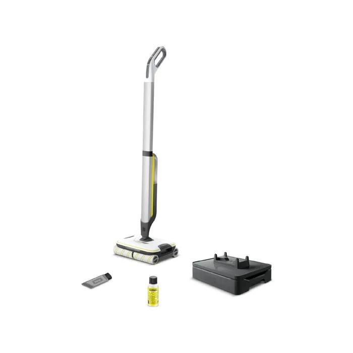 Pastrues për dysheme Kärcher FC 7 Plus / 25V / 2.85Ah / 45min / 175m² / 4 Rollers / 400ml / 200ml / Self-Cleaning – Bardhë/Gri
