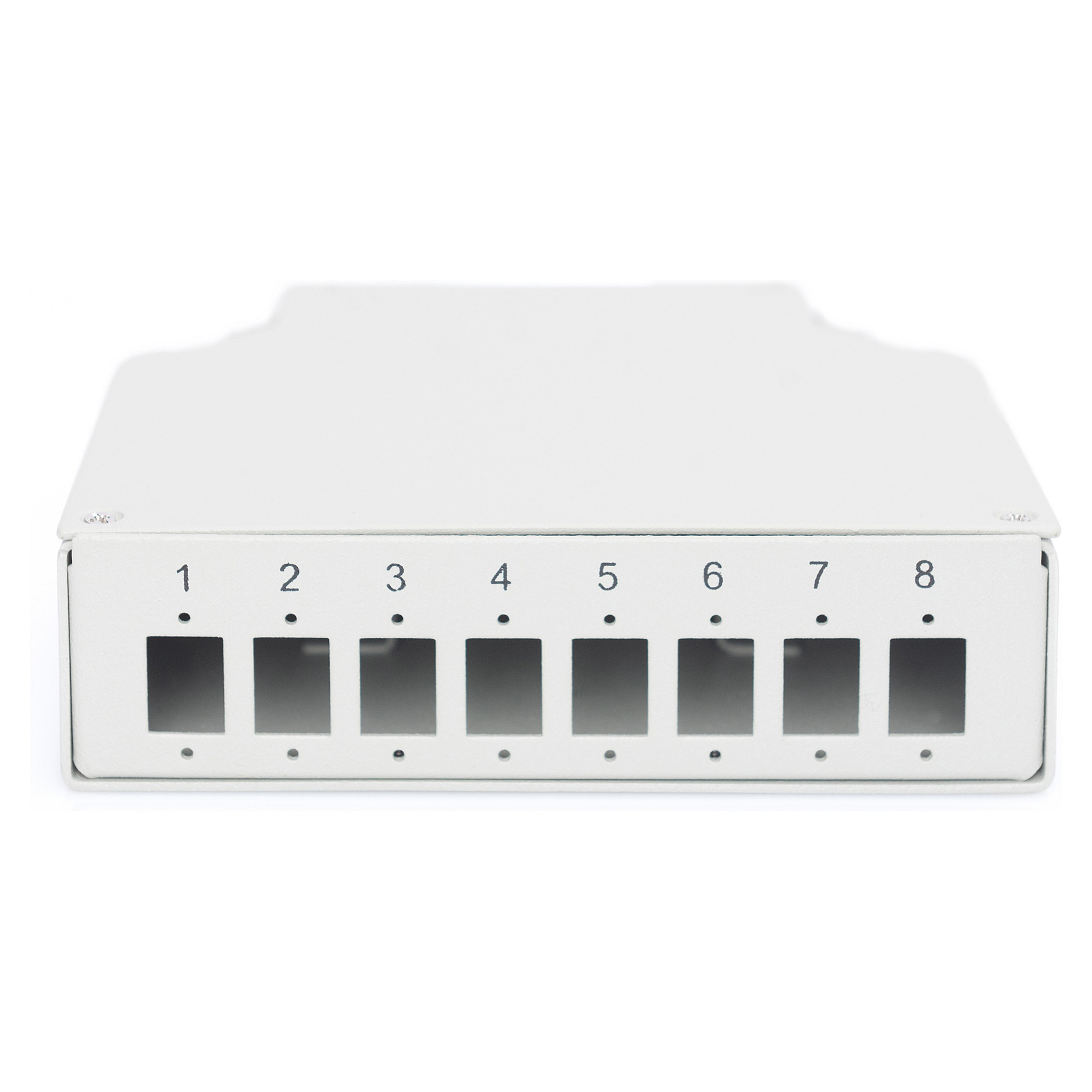 Kuti për Fiber Optike DIGITUS DN-96891 / 8x LC Duplex / Montim DIN / 125 × 130 × 35 mm - Gri - 5