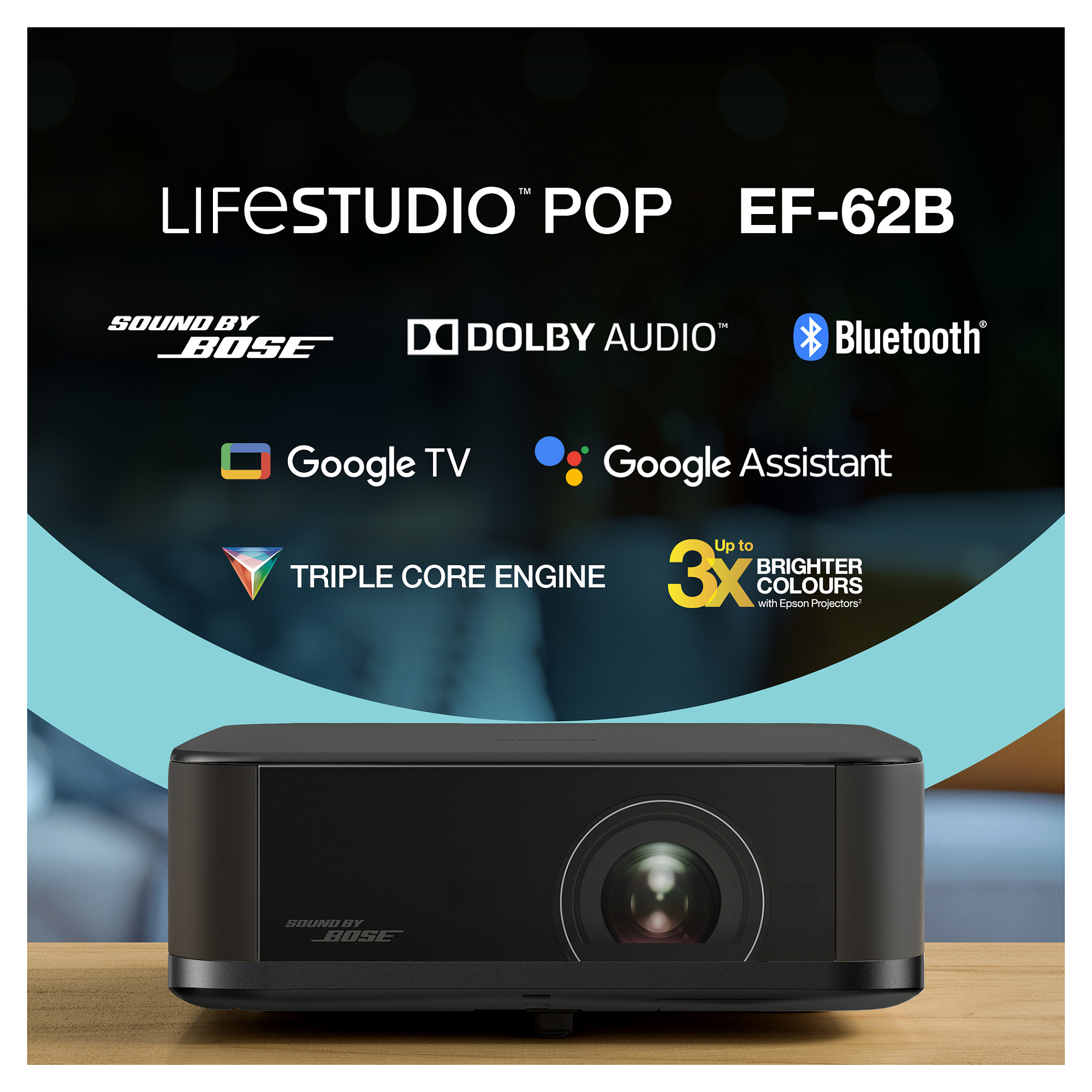 Projektor Epson Lifestudio Pop Plus EF-62B / 3LCD / 4K / LED / 700 ANSI Lumens – Zezë metalike - 8