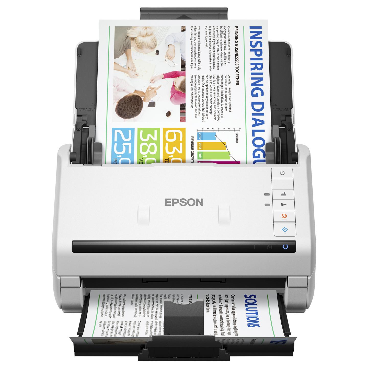 Skaner Dokumentesh Epson DS-770 II / Sheet-fed / Duplex / ADF 100 Fletë / 45 ppm / 90 ipm / 600x600 DPI / USB 3.2 - Bardhë