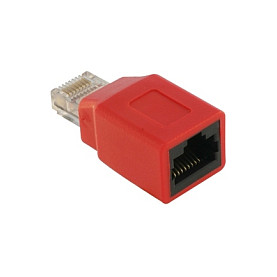 Adapter DeLOCK 65025 / RJ45 M - RJ45 F / Cat.5e / UTP / 52 x 21 x 20 mm - Kuqe