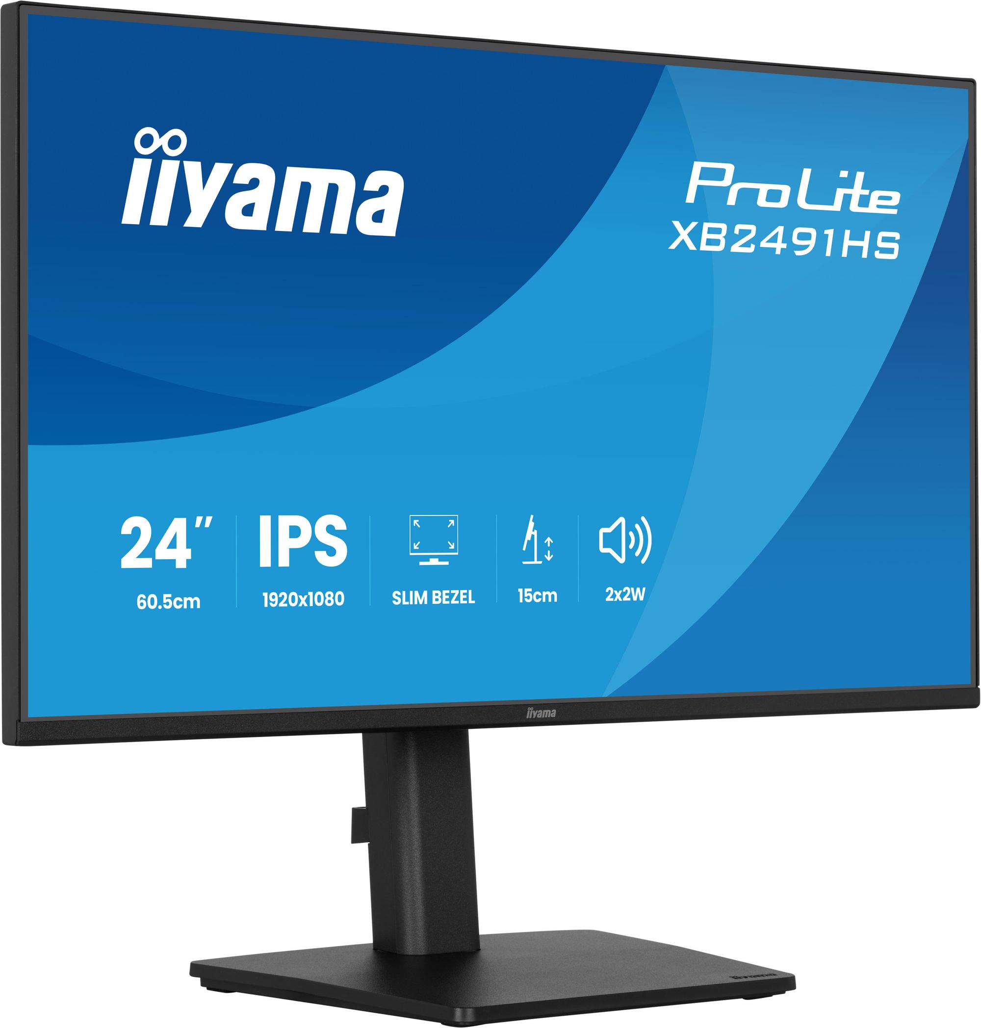 Monitor iiyama ProLite XB2491HS-B1 / 23.8" / Full HD IPS / 100Hz / 0.4ms / HDMI+DisplayPort - Zezë - 3