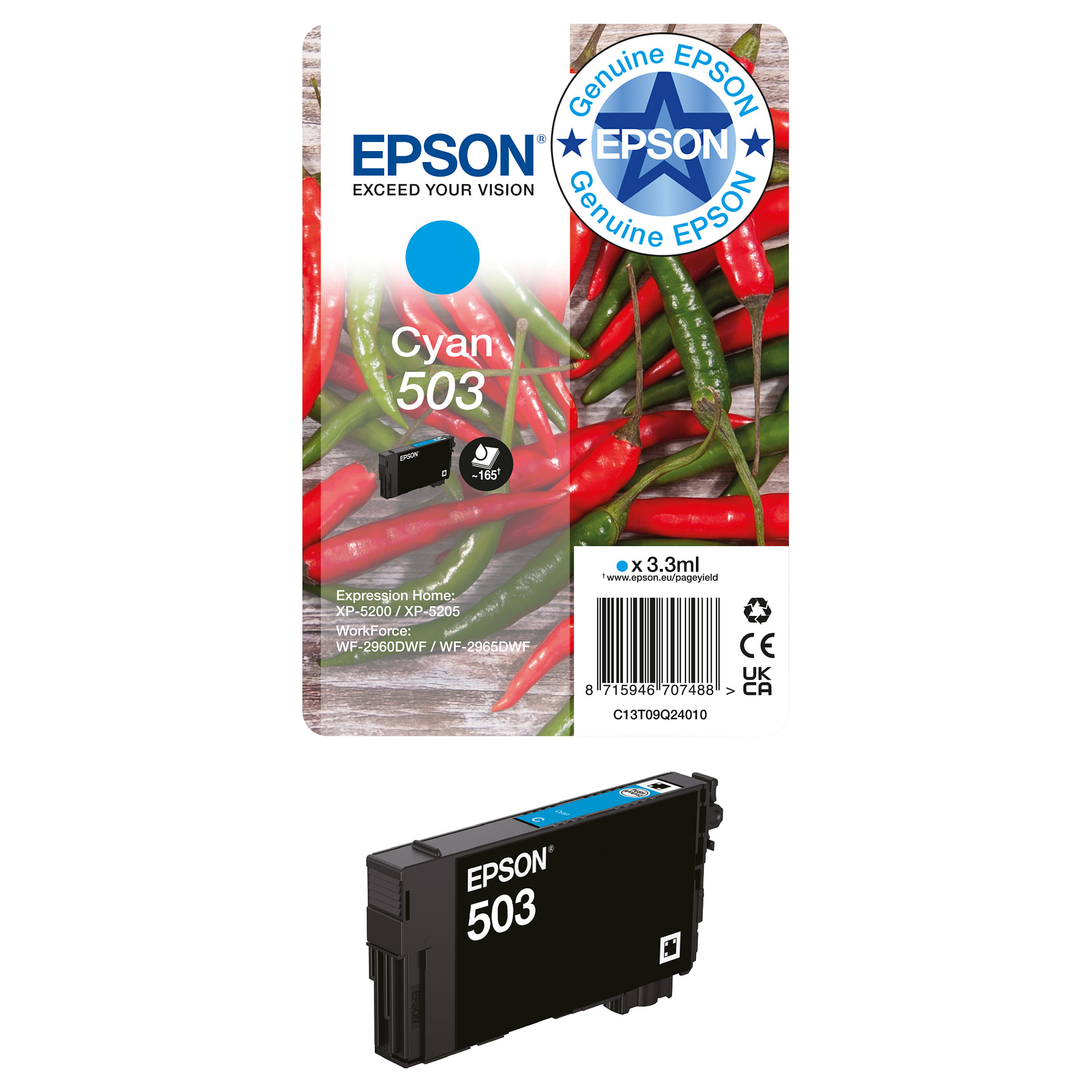 INK Epson Original Cartridge Multipack 503XL / 4-Pack – BK/C/M/Y (Zezë / Blu / Rozë / Verdhë ) - 7