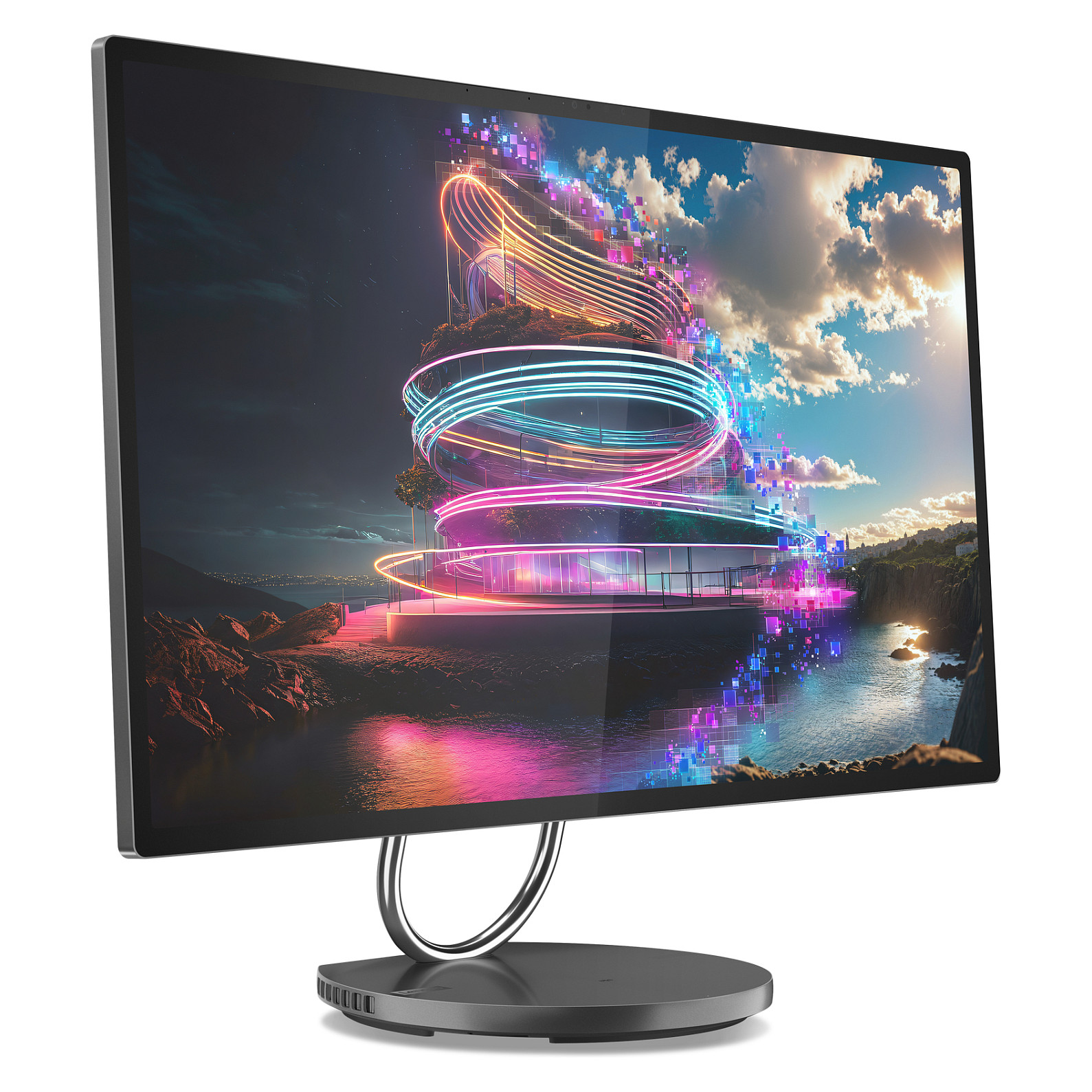 AIO Lenovo Yoga 32ILL10 / Ultra 7 258V / 32GB LPDDR5x / 1TB / 31.5" 4K UHD IPS / Tastierë+Maus / RTX4050 - Gri e Errët - 7