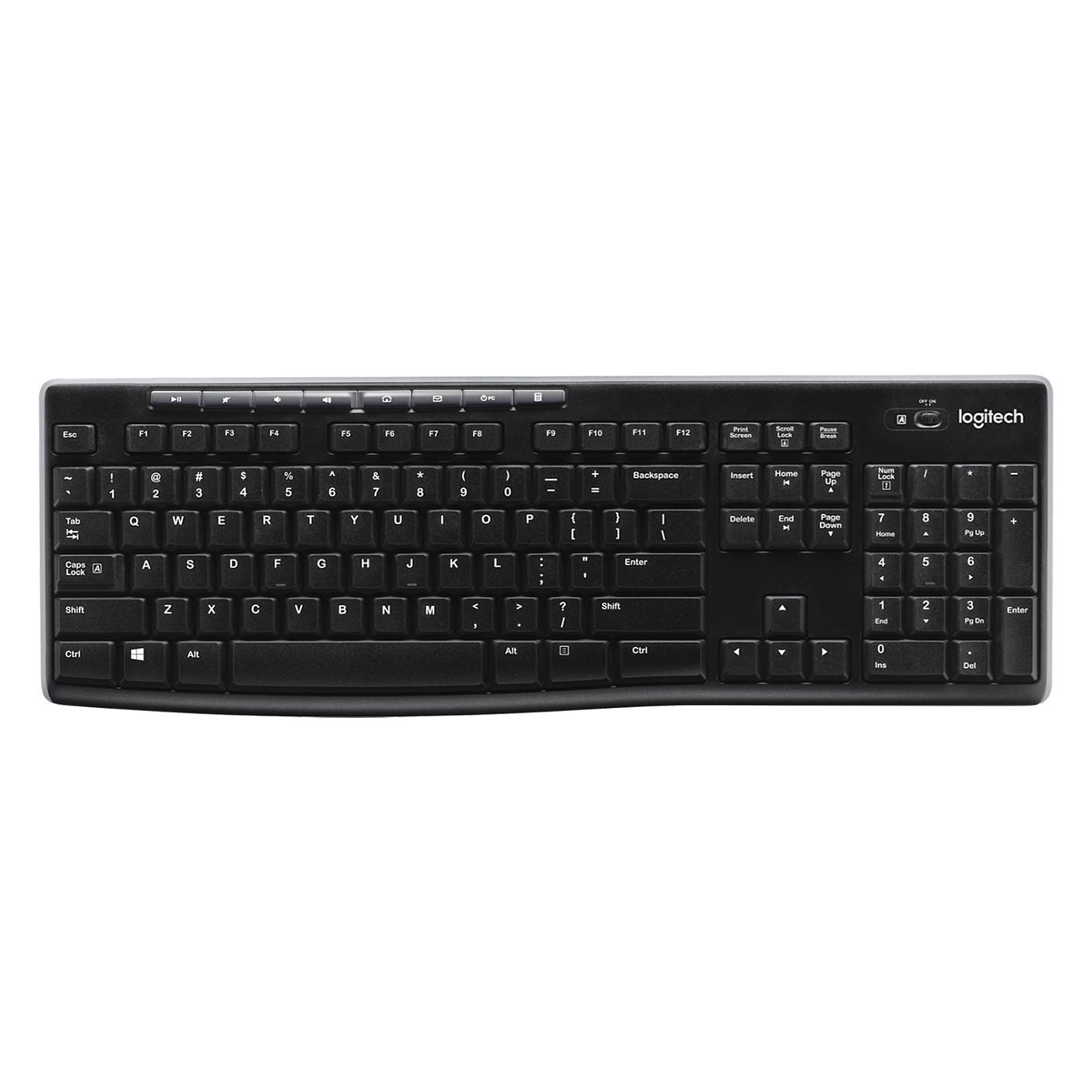 Tastierë pa kabllo Logitech Wireless Keyboard K270 / AZERTY / RF Wireless / Full-size - Zezë - 4