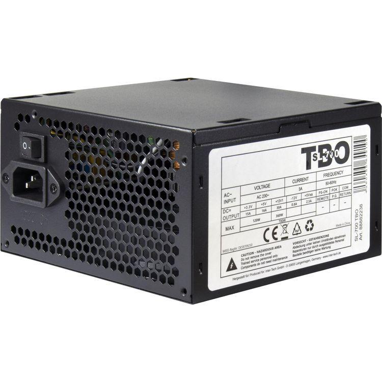 Furnizues Energjie Inter-Tech SL-700 Plus TBO, 700W, ATX 2.4, Non-Modular, 120mm Fan - Zezë
