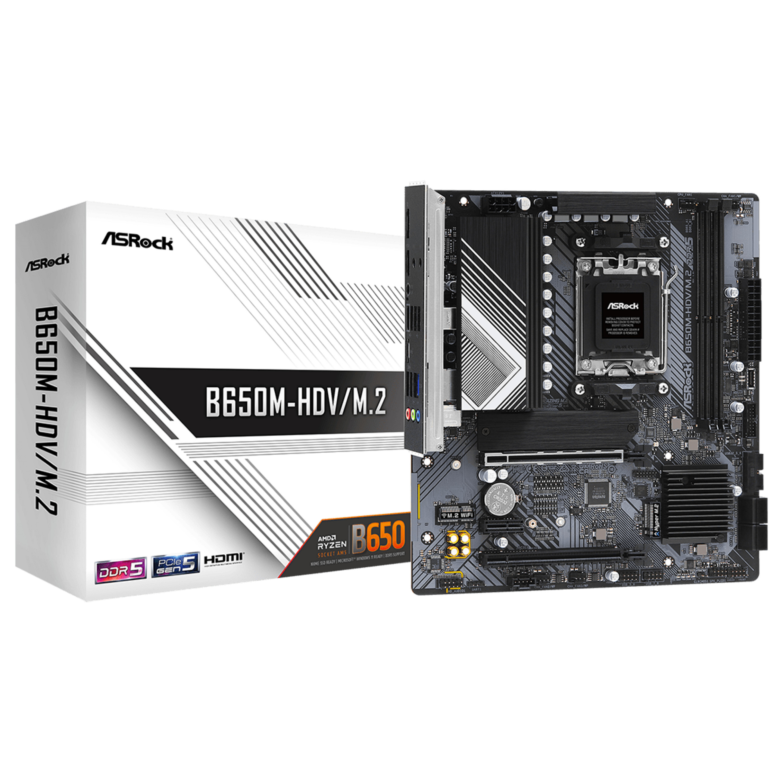 Pllakë Amë AMD AM5 ASROCK B650M-HDV/M.2 / DDR5 / HDMI+DP - 1