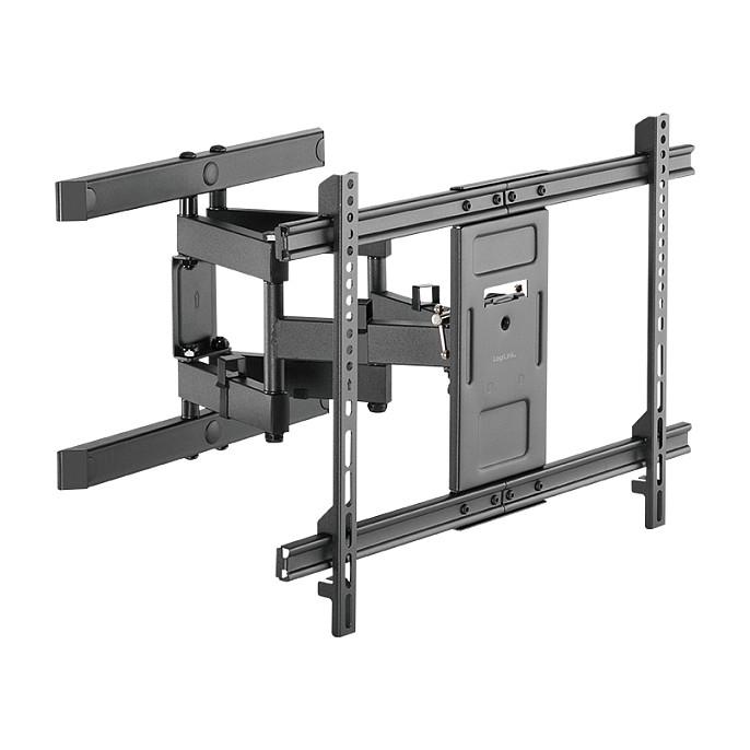 Mbajtëse për TV LogiLink BP0114 , 37–80" , deri 60kg , për mur , e pjerrët , e rrotullueshme , VESA 200x200–600x400 - Zezë