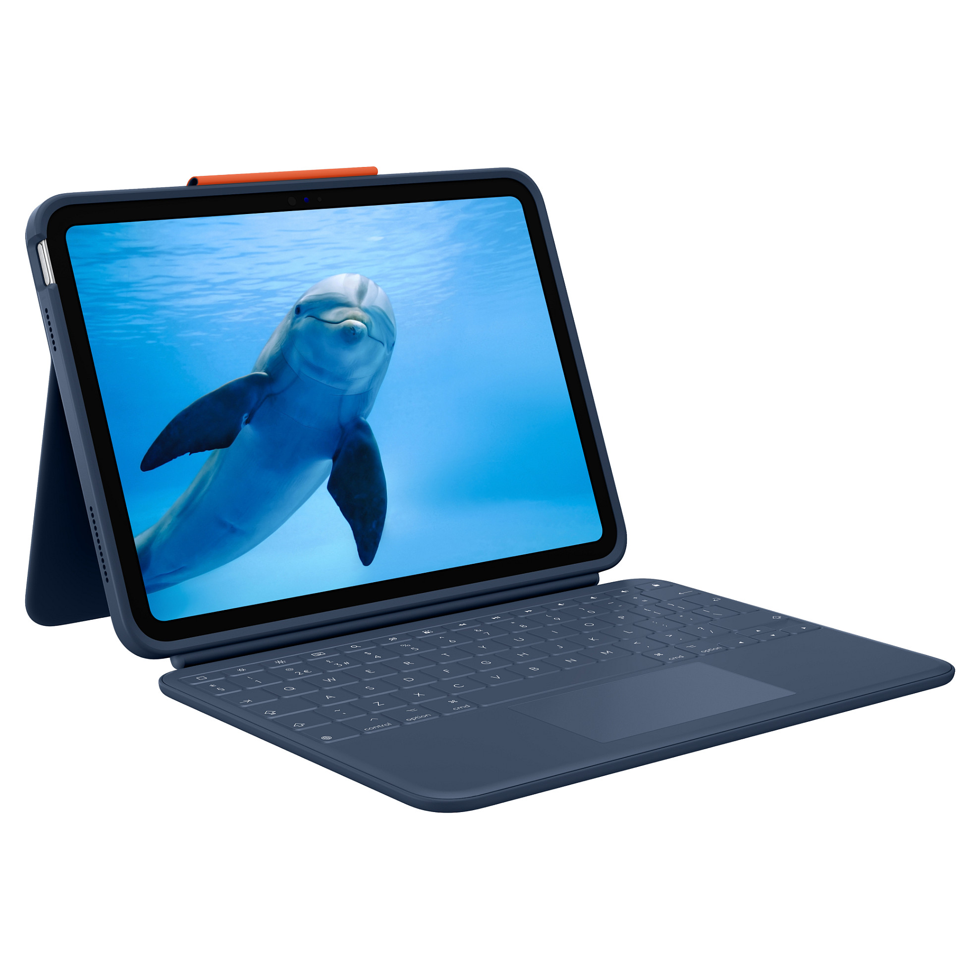 Tastierë Me kabllo Logitech Rugged Combo 4 Touch / QWERTY / Anglisht UK / Trackpad / Smart Connector - Blu - 3