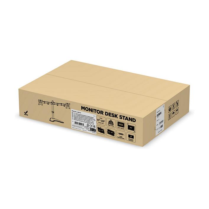 Mbajtëse për Monitor Equip 650123 , 2 Monitorë , 17–32" , deri 8kg për monitor , e rregullueshme , VESA 75x75–100x100 - Zezë - 7