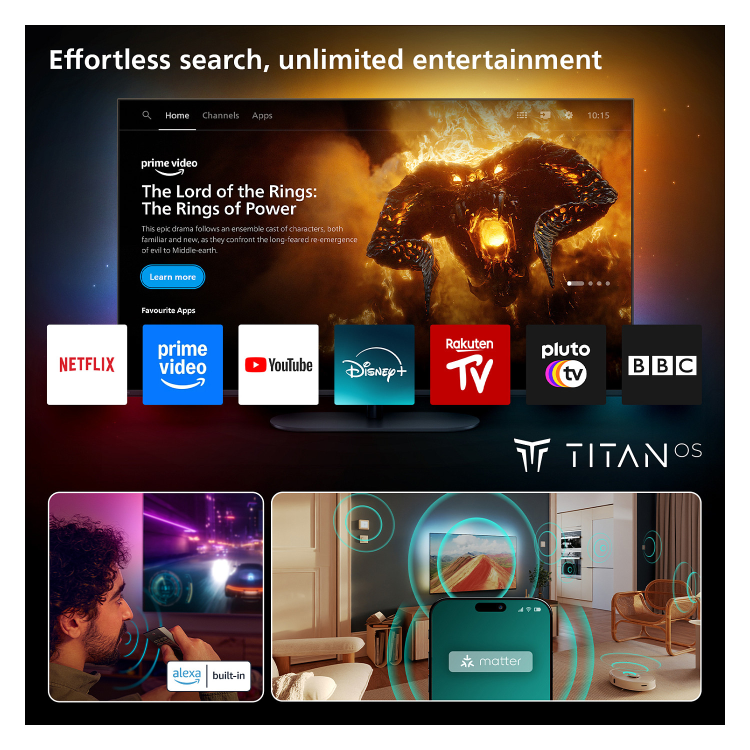 Smart TV Philips 65MLED910/12 / 65"/ 4K Ultra HD / QD-Mini LED / 144Hz / HDMI+USB - Zezë - 5