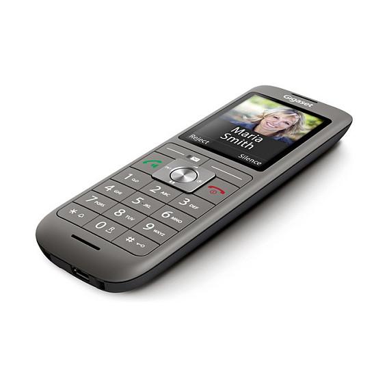 Telefon VoIP Gigaset CL660HX / S30852-H2862-R101 / DECT / GAP / CAT-iq 2.0 / Ekran TFT 2.4" / HD Voice / 400 Kontakte / Hands-Free / Jack 2.5 mm – Antracit - 2