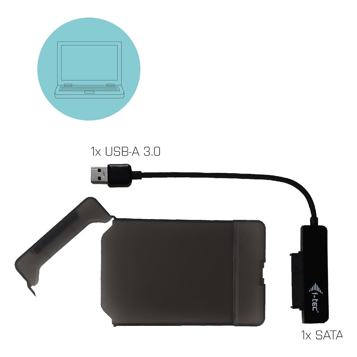 Këllëf i Jashtëm për HDD/SSD i-tec MySafe USB-A Easy 2.5, SATA, USB 3.2 Gen 1, deri në 5 Gbps, 9,5 mm – Zezë - 6