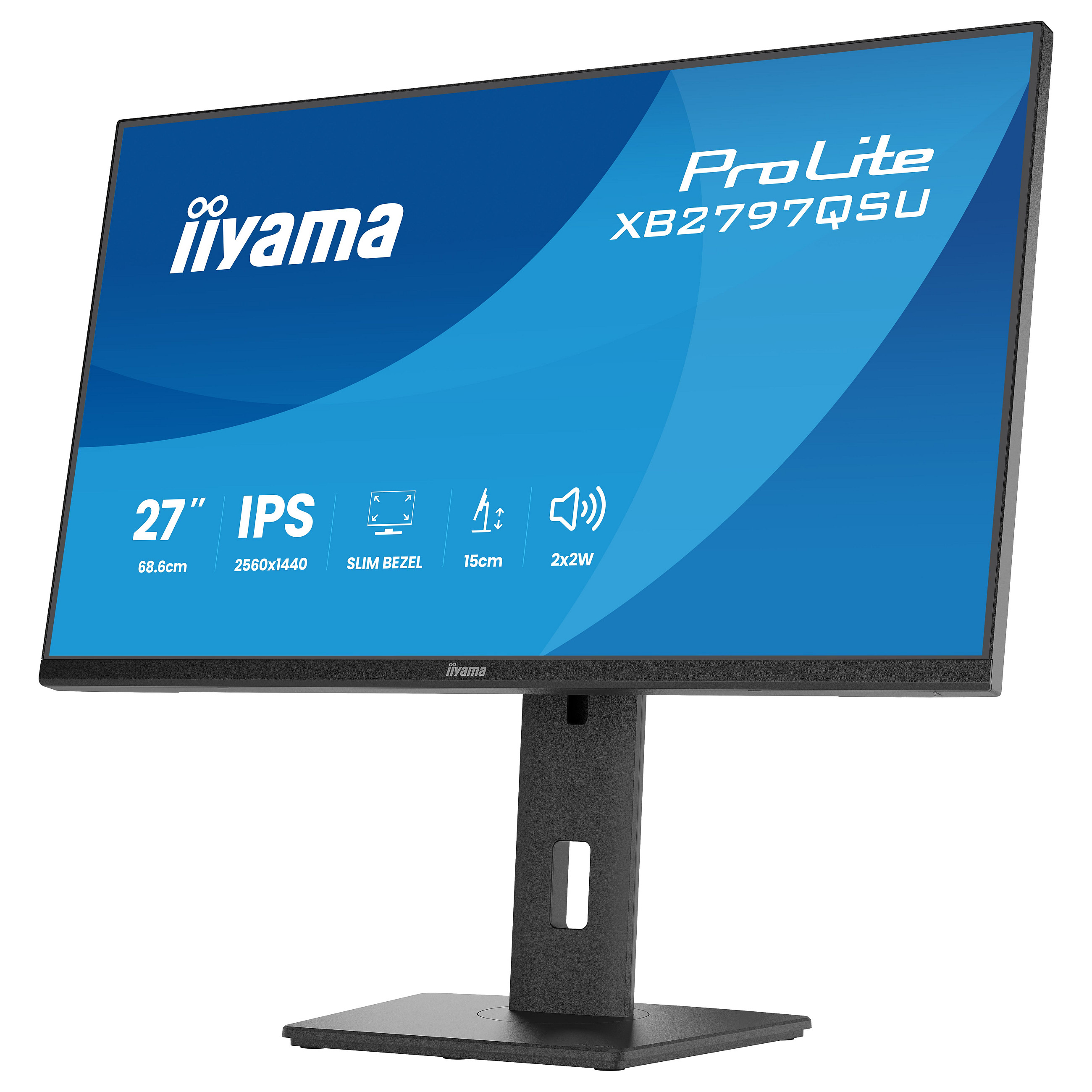 Monitor iiyama ProLite XB2797QSU-B1 / 27"/ Quad HD IPS LED / 75Hz / 1ms / HDMI+DP - Zezë - 11