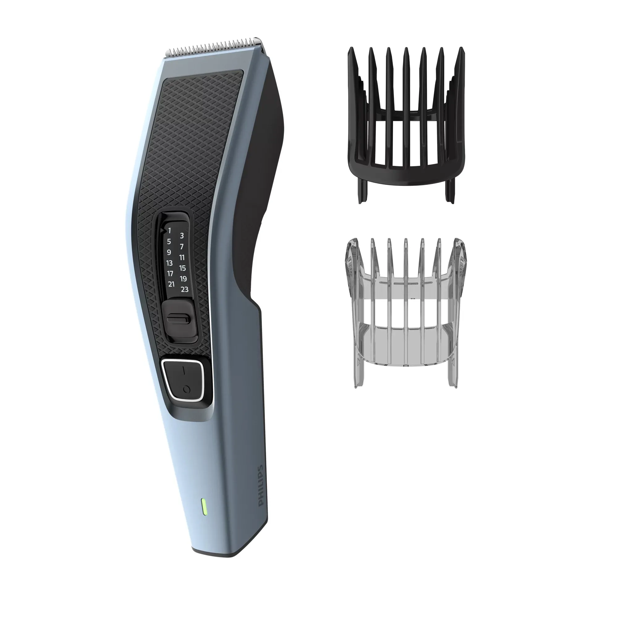 Makinë për qethje Philips Hairclipper Series 3000 HC3530/15 / DualCut / 13 Gjatësi / 0.5-23 mm / Trim-n-Flow / 75 min – Zezë/Blu
