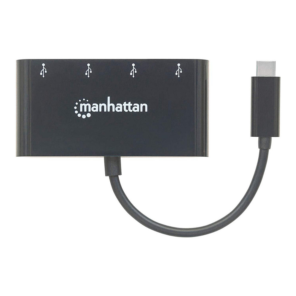 HUB Manhattan / 4‑Port / USB 3.1 Gen1 / USB‑C Male → 4x USB‑A Ports / Power via USB - 4