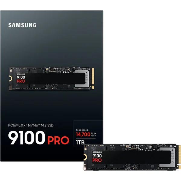 SSD e Brendshme Samsung 9100 PRO, 1TB, M.2 2280, PCIe 5.0 x4 NVMe, 14,700MB/s Read, 13,300MB/s Write