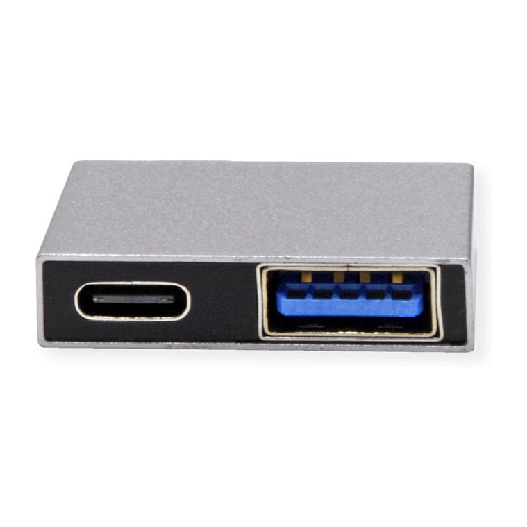 Adapter ROLINE 12.03.2946 / 2x USB-C në USB-A + USB-C / USB 3.2 Gen 2 / 10Gbps – Argjend - 3