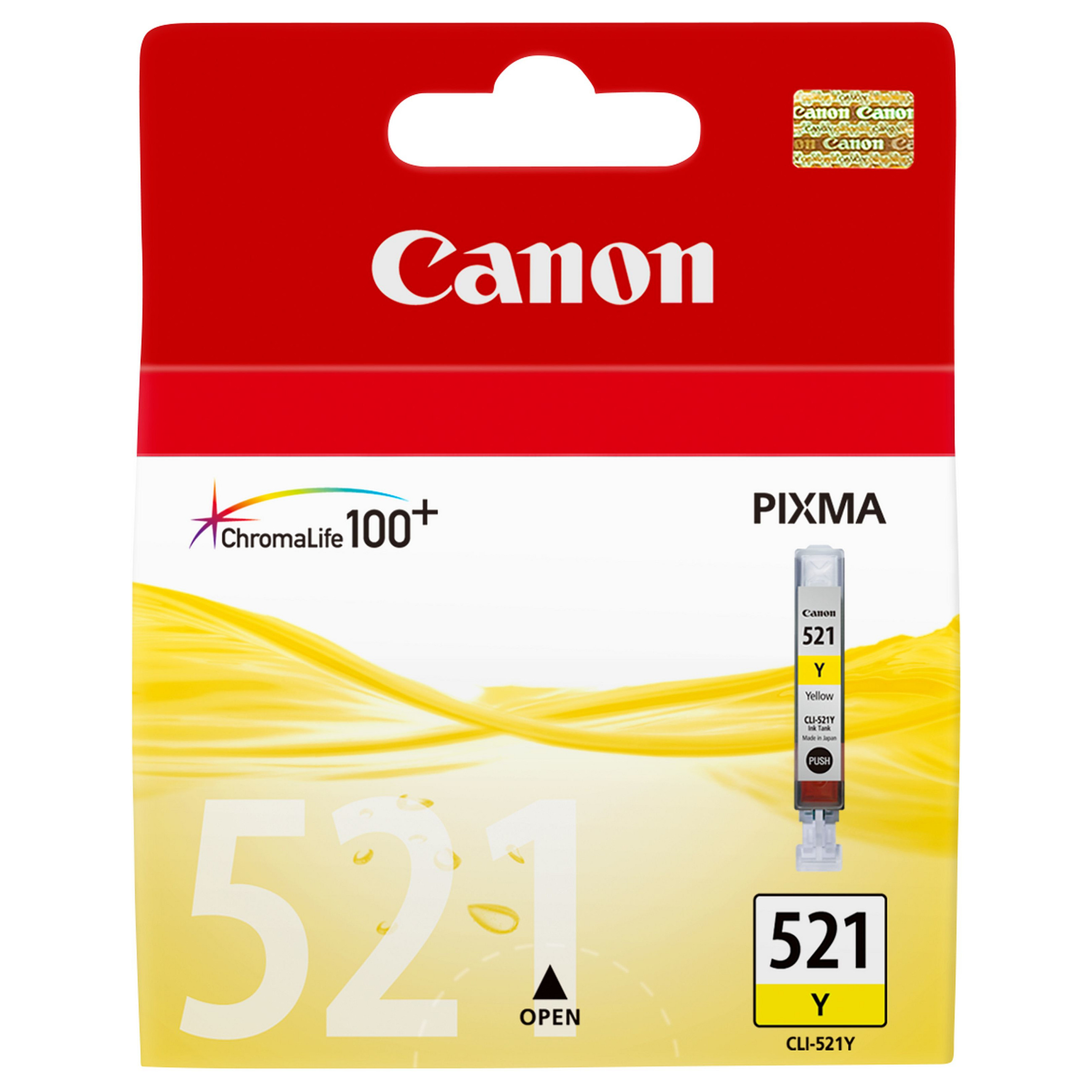 INK Canon CLI-521Y (2936B001) deri në kapacitet standard sipas ISO/IEC 24711 - Verdhë - 1