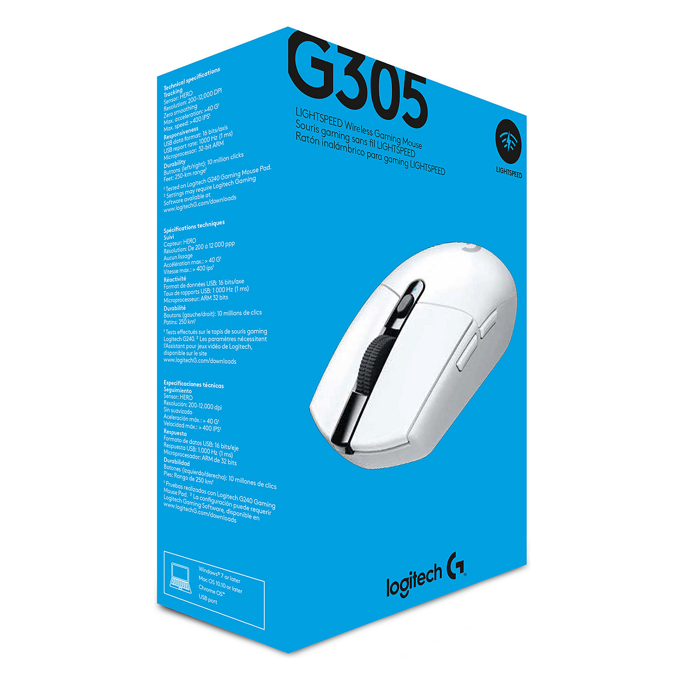 Maus Logitech G305, i bardhë - 7