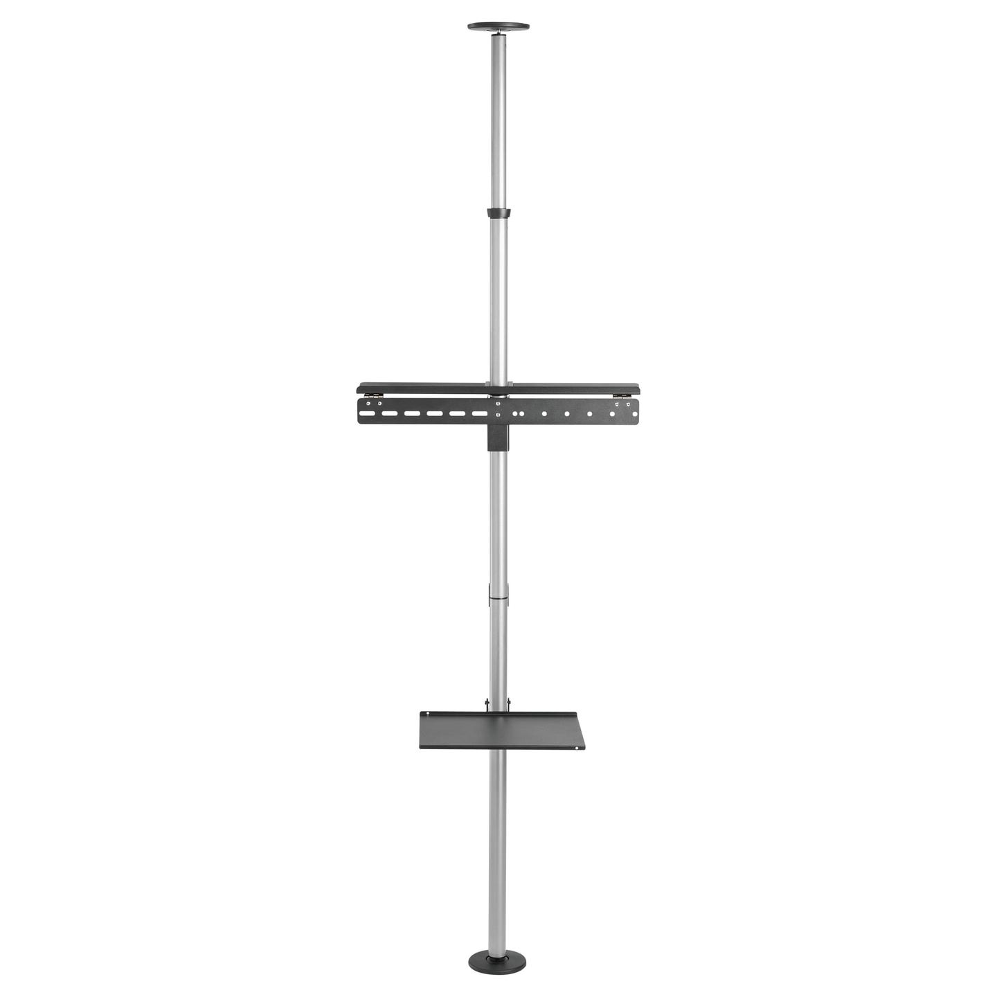 Mbajtëse për TV Equip 650621 , 37–70" , deri 30kg , dysheme–tavan , lartësi e rregullueshme , rrotullim 360° , VESA 200x200–600x400 - Argjend - 2