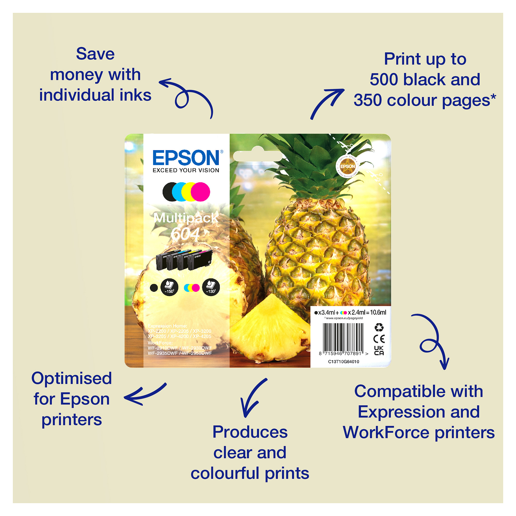 INK Epson 604 C13T10G24010 / 130 faqe – Blu - 7
