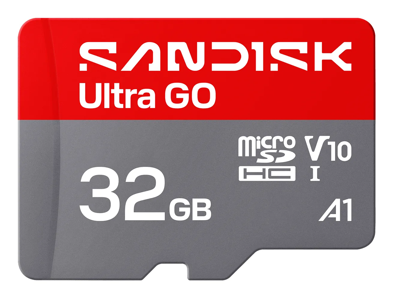 Kartë Memorie MicroSD SanDisk Ultra GO / 32GB / microSDHC / UHS-I / U1 / V10 / A1 - Hiri/Kuqe