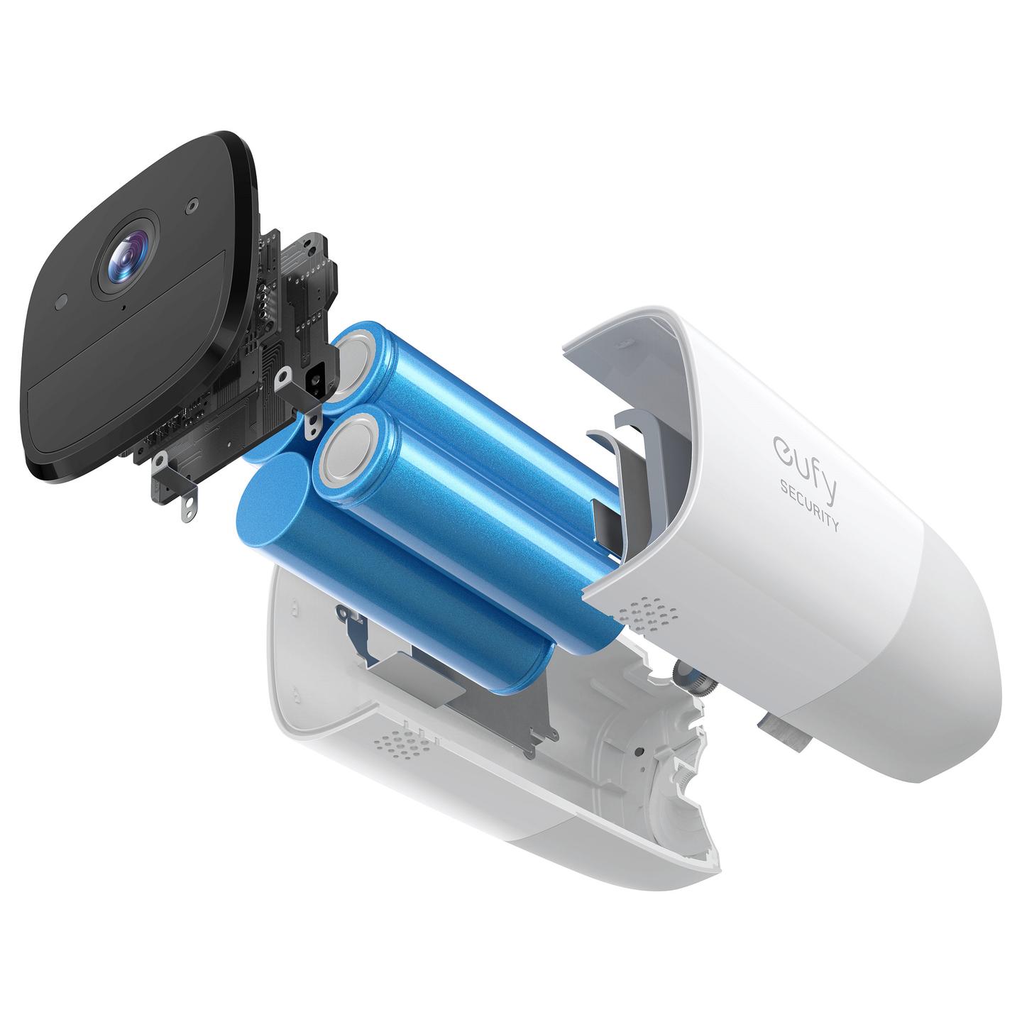 Kamerë Sigurie IP CCTV Eufy eufyCam 2 Pro 2-Cam Kit + HomeBase 2, 2K, 140°, Wi-Fi, IR, IP67 - Bardhë - 8