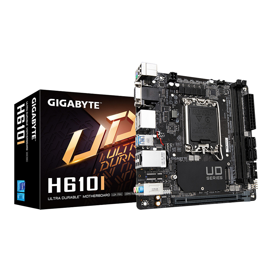 Pllakë Amë Intel 1700 Gigabyte H610I Mini-ITX DDR5 / HDMI+DP - 1