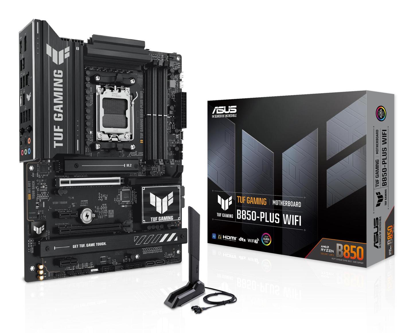 Pllakë Amë ASUS TUF Gaming B850-Plus WIFI / AMD B850 / AM5 / ATX / DDR5 / PCIe 5.0 / Wi-Fi 7