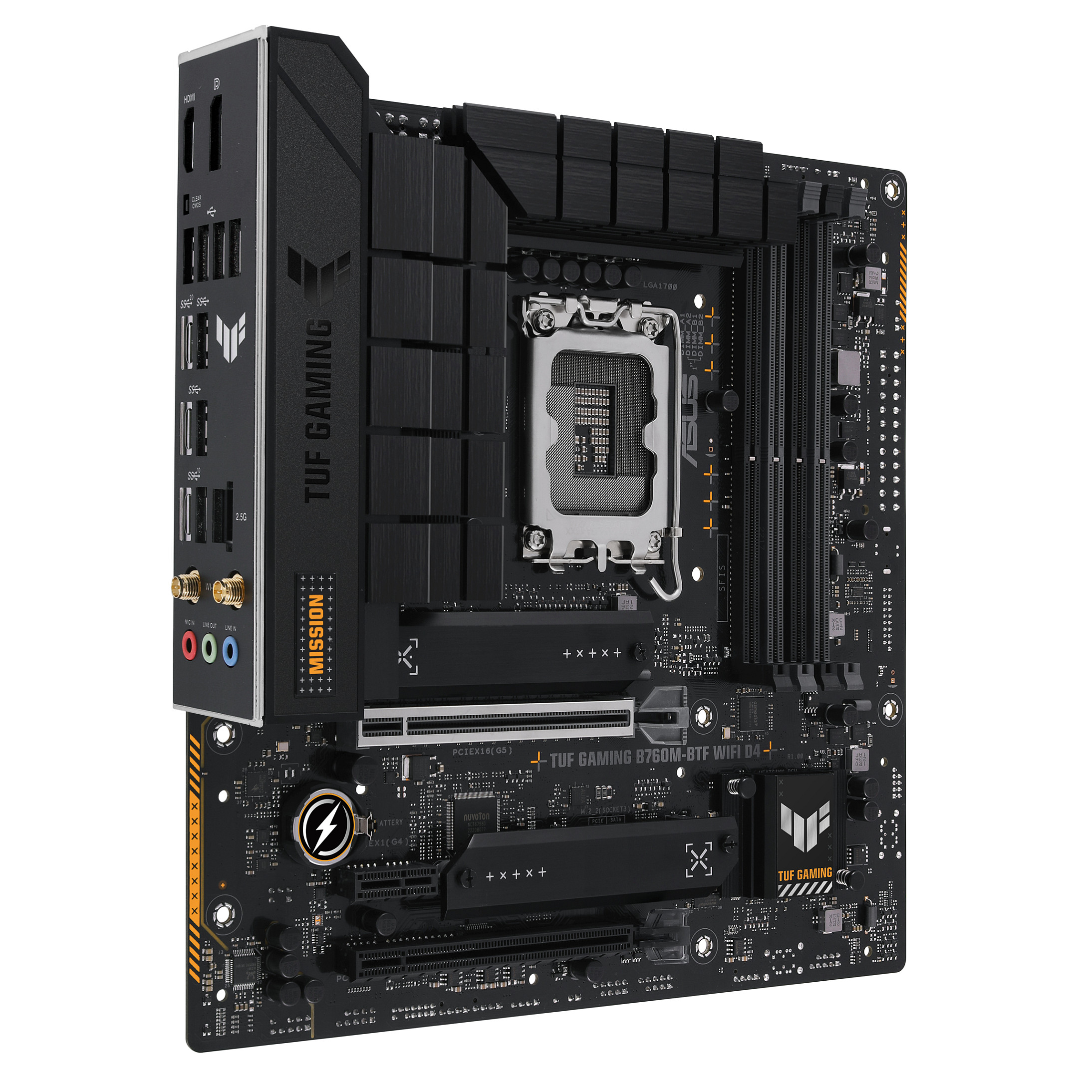 Pllakë Amë ASUS TUF B760M-PLUS GAMING BTF mATX D4 - 4