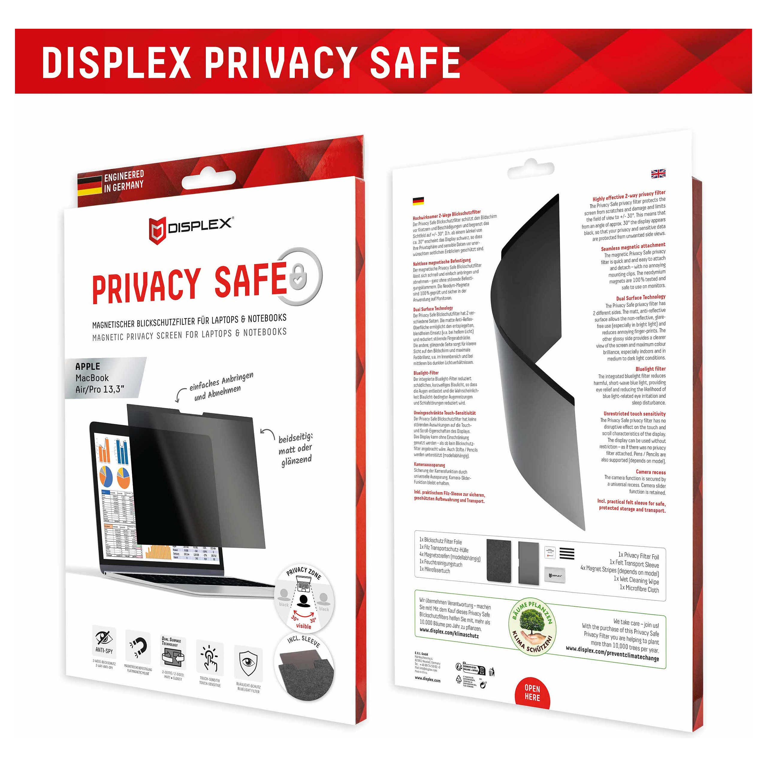 Filtër Privatësie DISPLEX Privacy Safe për Laptop 13.3” - Zezë - 8