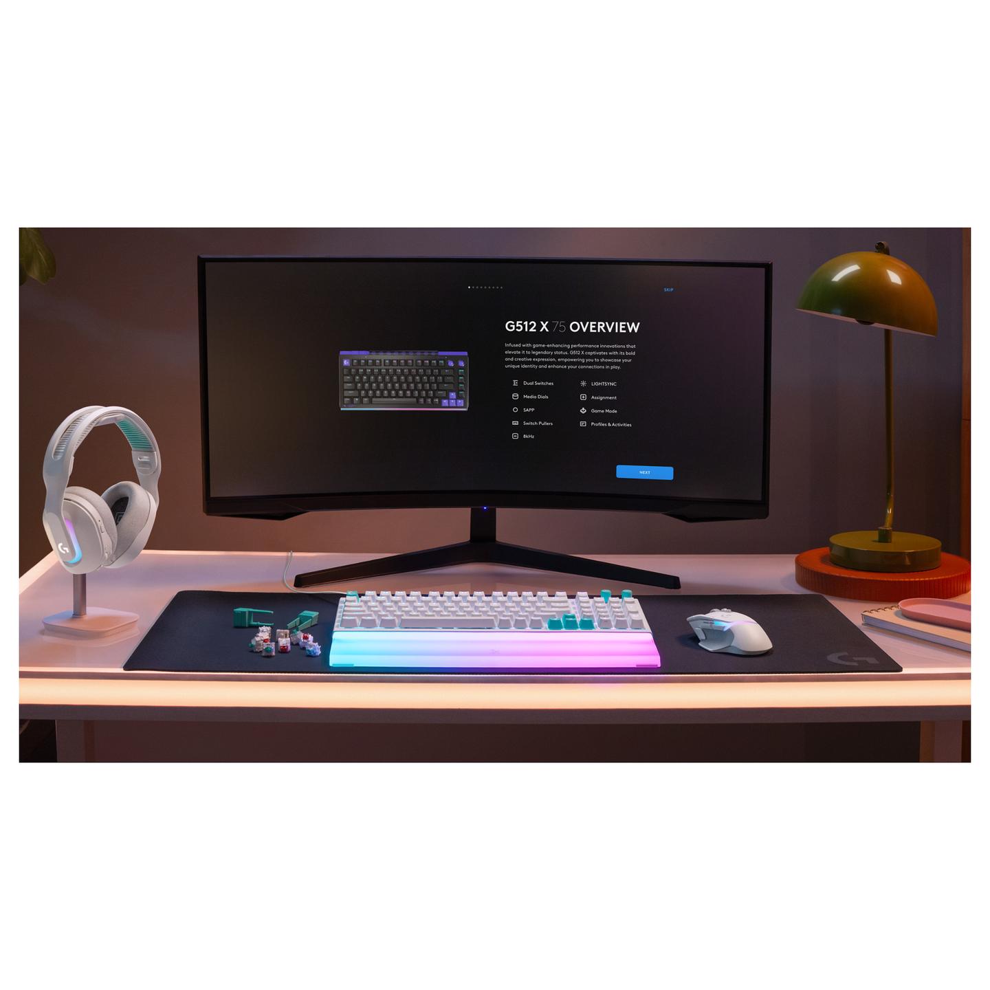 Mbështetëse për Kyçin e Dorës Logitech G512 X Palm Rest 98, Transparente - 6