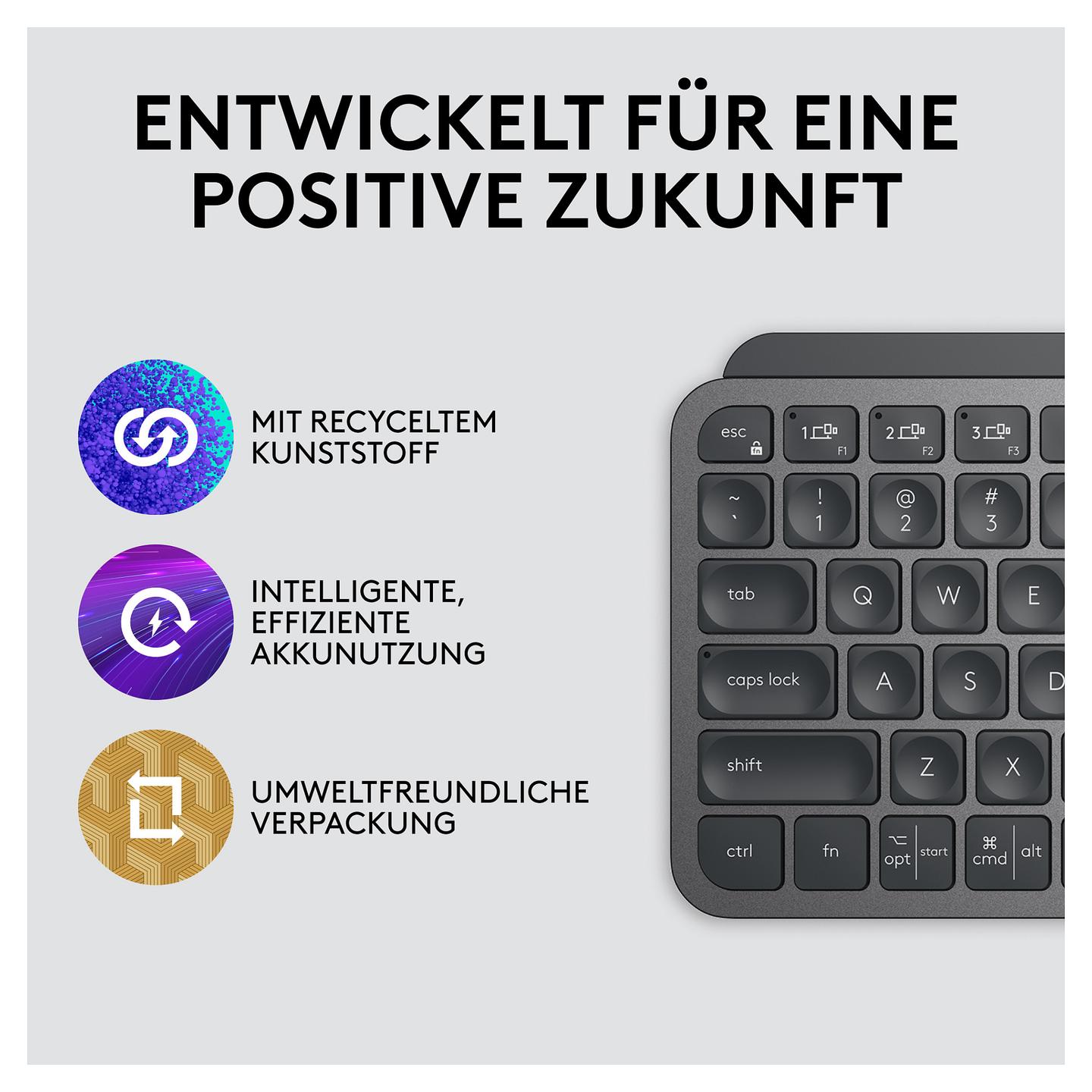 Tastierë pa kabllo Logitech MX Keys Mini / Bluetooth / QWERTZ DE / Backlit / Mini - Grafit - 16