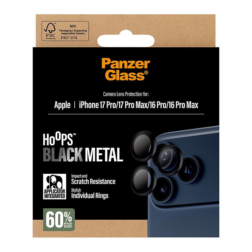 Mbrojtëse për Kamerë PanzerGlass Hoops për iPhone 17 Pro, iPhone 17 Pro Max, iPhone 16 Pro, iPhone 16 Pro Max - Zezë - 4