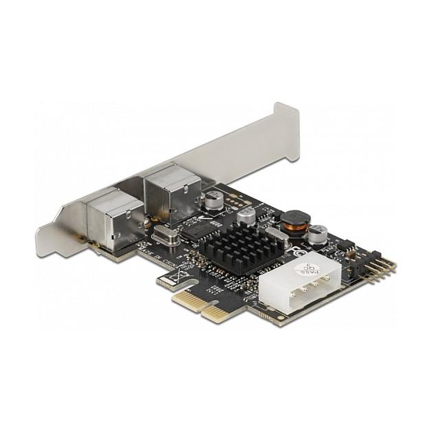 Kartë Zgjerimi Delock 90049, PCI Express x1, 2x PS/2 + 1x USB 2.0 9-Pin i Brendshëm, ASIX MCS9990, Low Profile - 2
