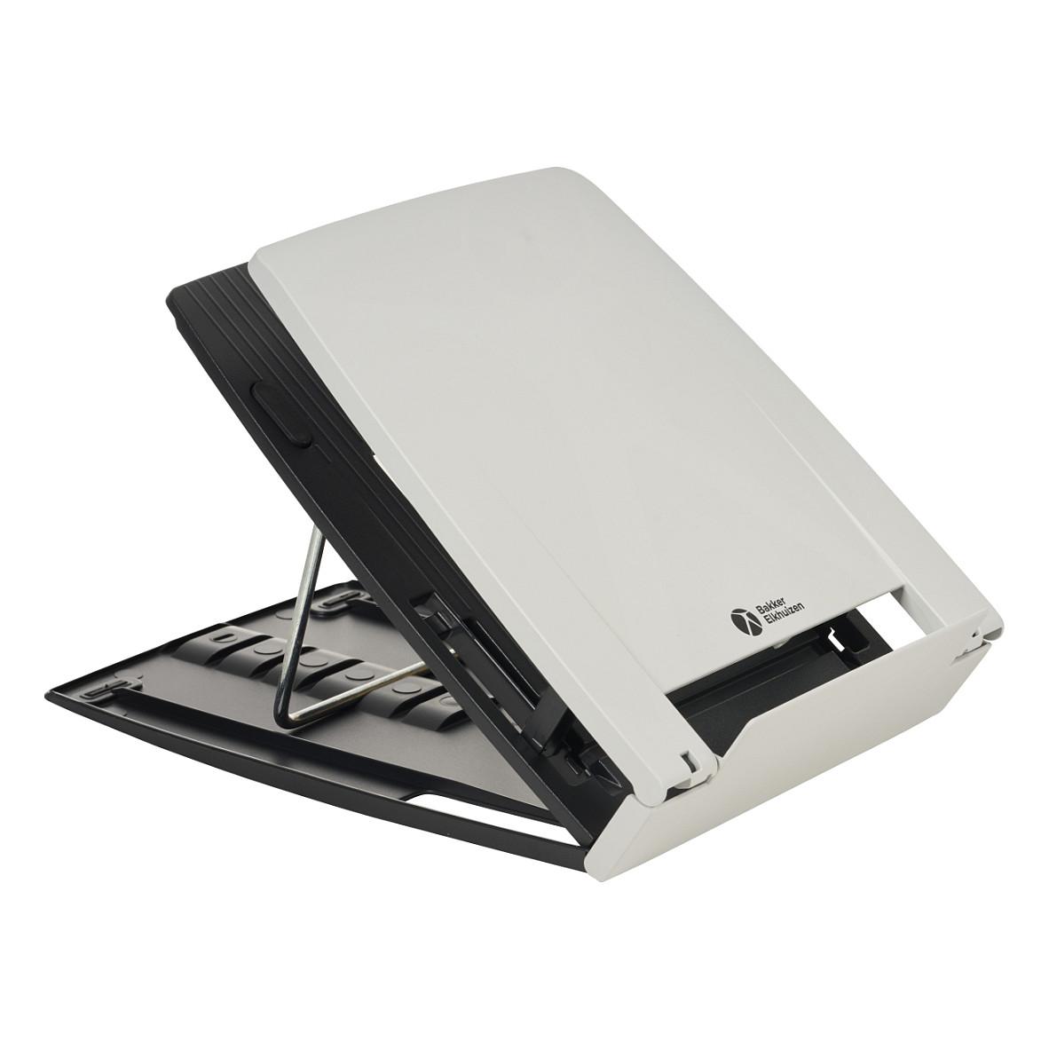 Mbajtëse për Laptop BakkerElkhuizen Ergo-Q 330 Circular / 12–17" / deri 6kg / 6 Nivele Lartësie / Mbajtëse Dokumentesh / Palosëse - Zezë/Hiri