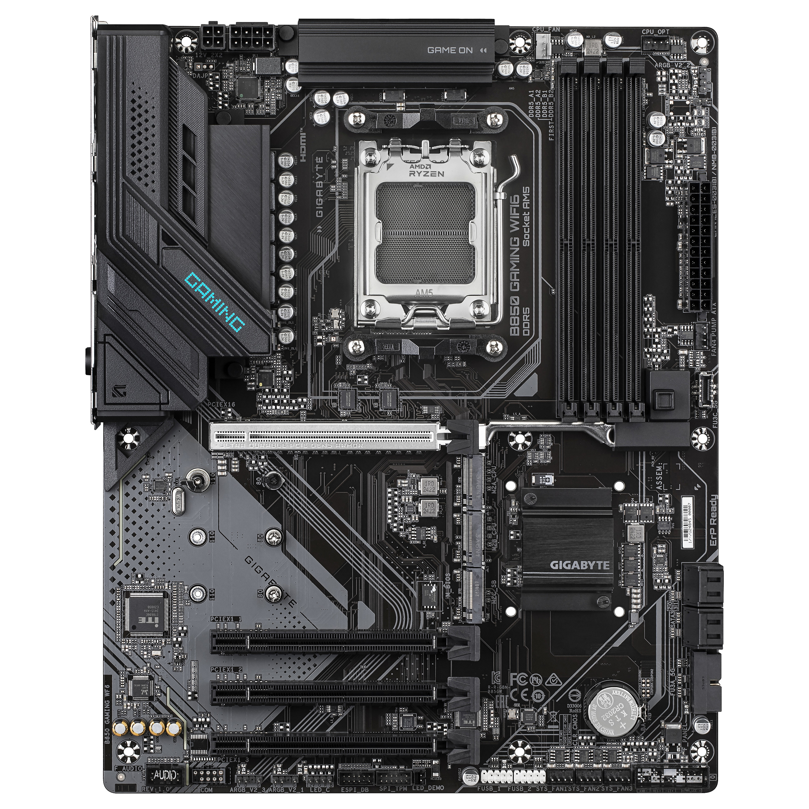 Pllakë Amë GIGABYTE B850 GAMING WIFI6 / AMD AM5 / B850 / DDR5 / ATX / Wi-Fi 6 / Gigabit LAN - 2